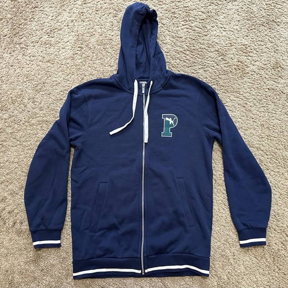 Puma Men's Zip-Up Sweater in Navy - Picture 1 of 5
